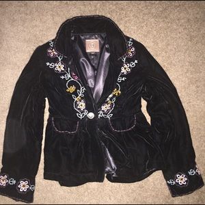 Double D Ranch black velvet blazer